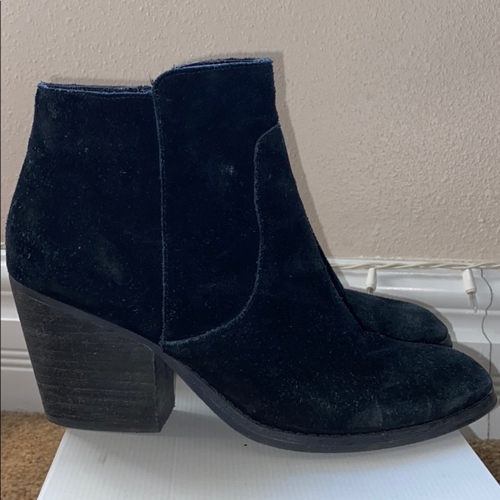 Treasure & Bond Black Suede Ankle Booties